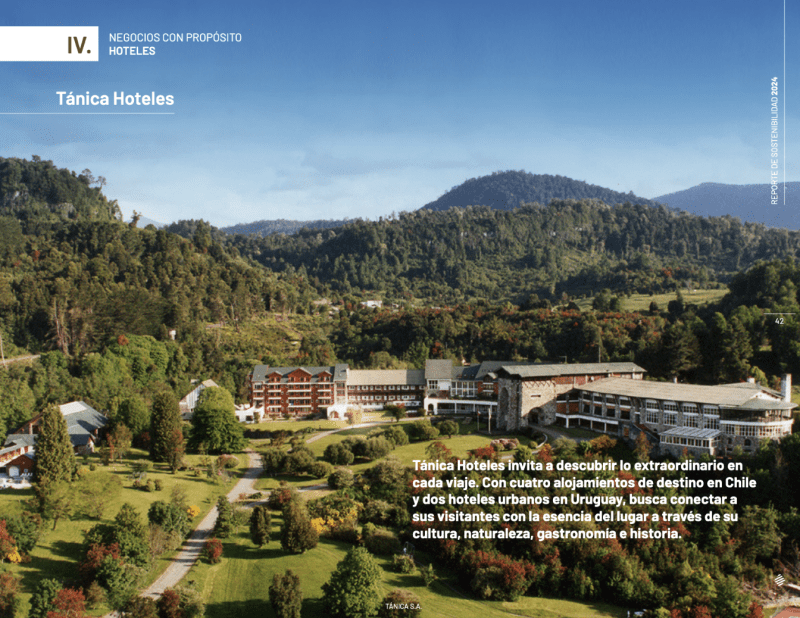 relatório de sustentabilidade hoteles Tánica